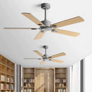 GobekUsa 56-Inch Black Industrial Style Ceiling Fan with Remote Control for Indoor Use