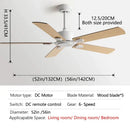GobekUsa 56-Inch Black Industrial Style Ceiling Fan with Remote Control for Indoor Use