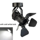 Industrial black ceiling spotlight lamp with adjustable hallway blades by Decorbites
