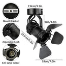 Industrial black ceiling spotlight lamp with adjustable hallway blades by Decorbites