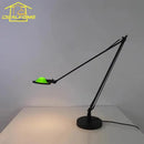 GobekUsa Industrial Black/Chrome LED Rocker Arm Desk Light with Adjustable Arm