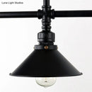 GobekUsa Conical Island Farmhouse Lighting - Black Metallic 3-Bulb Ceiling Light for Dining Room