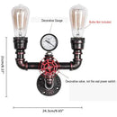 GobekUsa Copper 2-Light Wall Sconces for Bathroom, Hallway, Bar - Steampunk E27 Fixtures