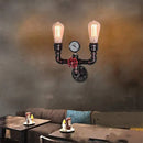 GobekUsa Copper 2-Light Wall Sconces for Bathroom, Hallway, Bar - Steampunk E27 Fixtures