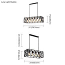 GobekUsa Industrial Black Cross-Framed Pendant Light for Dining Table