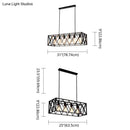 GobekUsa Industrial Black Cross-Framed Pendant Light for Dining Table