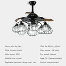 GobekUsa Black Crystal LED Ceiling Fan Chandelier, 6/9 Heads, Remote Control, Reverse Motor