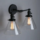 GobekUsa Double Cone Glass Industrial Wall Sconce - Dual Light Fixture