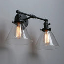 GobekUsa Double Cone Glass Industrial Wall Sconce - Dual Light Fixture