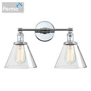 GobekUsa Double Cone Glass Industrial Wall Sconce - Dual Light Fixture