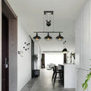 GobekUsa Farmhouse Barn Island Pendant - 3-Light Metallic Pendant Lighting with Cage Shade and Pulley in Black