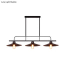 GobekUsa Industrial Black Finish Flared Hanging Lamp with 3 Lights - Perfect for Restaurants!