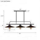 GobekUsa Industrial Black Finish Flared Hanging Lamp with 3 Lights - Perfect for Restaurants!
