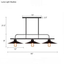 GobekUsa Industrial Black Finish Flared Hanging Lamp with 3 Lights - Perfect for Restaurants!