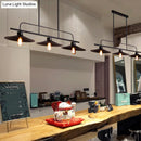 GobekUsa Industrial Black Finish Flared Hanging Lamp with 3 Lights - Perfect for Restaurants!