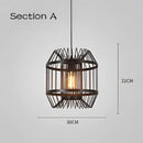 GobekUsa Cage Light Frame Pendant Industrial Single Head Black Nordic Creative Fixture