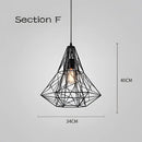 GobekUsa Cage Light Frame Pendant Industrial Single Head Black Nordic Creative Fixture