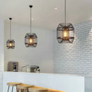 GobekUsa Cage Light Frame Pendant Industrial Single Head Black Nordic Creative Fixture