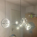 GobekUsa Glass Bubble Chandelier - Light Luxury American Industrial Style Lamp for Restaurant and Bar Tables