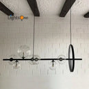 GobekUsa Glass Bubble Chandelier - Light Luxury American Industrial Style Lamp for Restaurant and Bar Tables