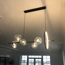 GobekUsa Glass Bubble Chandelier - Light Luxury American Industrial Style Lamp for Restaurant and Bar Tables