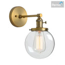 GobekUsa Industrial Glass Canopy Wall Sconce Light for Kitchen Bathroom Corridor