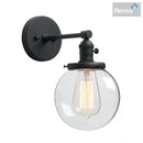 GobekUsa Industrial Glass Canopy Wall Sconce Light for Kitchen Bathroom Corridor