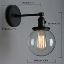 GobekUsa Industrial Glass Canopy Wall Sconce Light for Kitchen Bathroom Corridor