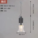 GobekUsa Glass Chrome Pendant Light LED E27 Iron Art Decor for Restaurant Café