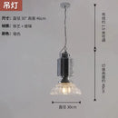 GobekUsa Glass Chrome Pendant Light LED E27 Iron Art Decor for Restaurant Café