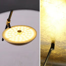 GobekUsa Lederam Manta Pendant: Industrial Black & Gold Ceiling Light with Lotus Leaf Design