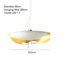 GobekUsa Lederam Manta Pendant: Industrial Black & Gold Ceiling Light with Lotus Leaf Design