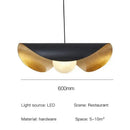 GobekUsa Lederam Manta Pendant: Industrial Black & Gold Ceiling Light with Lotus Leaf Design