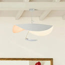 GobekUsa Lederam Manta Pendant: Industrial Black & Gold Ceiling Light with Lotus Leaf Design