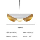 GobekUsa Lederam Manta Pendant: Industrial Black & Gold Ceiling Light with Lotus Leaf Design