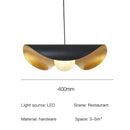 GobekUsa Lederam Manta Pendant: Industrial Black & Gold Ceiling Light with Lotus Leaf Design