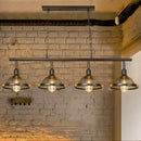 GobekUsa Farmhouse Metal Pendant Island Chandelier in Black for Dining Room with 3/4 Lights