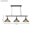 GobekUsa Farmhouse Metal Pendant Island Chandelier in Black for Dining Room with 3/4 Lights