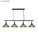 GobekUsa Farmhouse Metal Pendant Island Chandelier in Black for Dining Room with 3/4 Lights