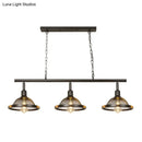 GobekUsa Farmhouse Metal Pendant Island Chandelier in Black for Dining Room with 3/4 Lights