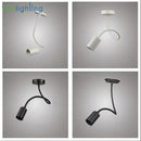 Industrial black gooseneck track lighting – clothing store fixture by Decorbites