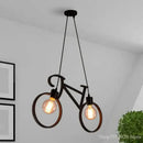 GobekUsa Iron Bike Chandelier Pendant Lamp for Restaurant, Bar & Home Lighting
