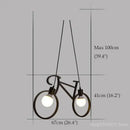 GobekUsa Iron Bike Chandelier Pendant Lamp for Restaurant, Bar & Home Lighting