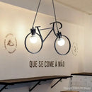 GobekUsa Iron Bike Chandelier Pendant Lamp for Restaurant, Bar & Home Lighting
