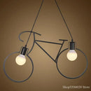 GobekUsa Iron Bike Chandelier Pendant Lamp for Restaurant, Bar & Home Lighting
