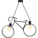 GobekUsa Iron Bike Chandelier Pendant Lamp for Restaurant, Bar & Home Lighting