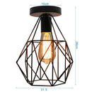 Industrial black iron cage chandelier kitchen pendant light by Decorbites