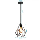 Industrial black iron cage chandelier kitchen pendant light by Decorbites