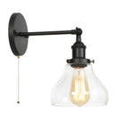GobekUsa Black Iron LED Wall Lights Industrial Pull Chain Switch Bedroom Dining Room Loft