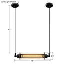 GobekUsa Rustic Black Tube Pendant Ceiling Light | 1-Bulb Restaurant Hanging Lamp | Iron Finish | Island Overhead Lighting
